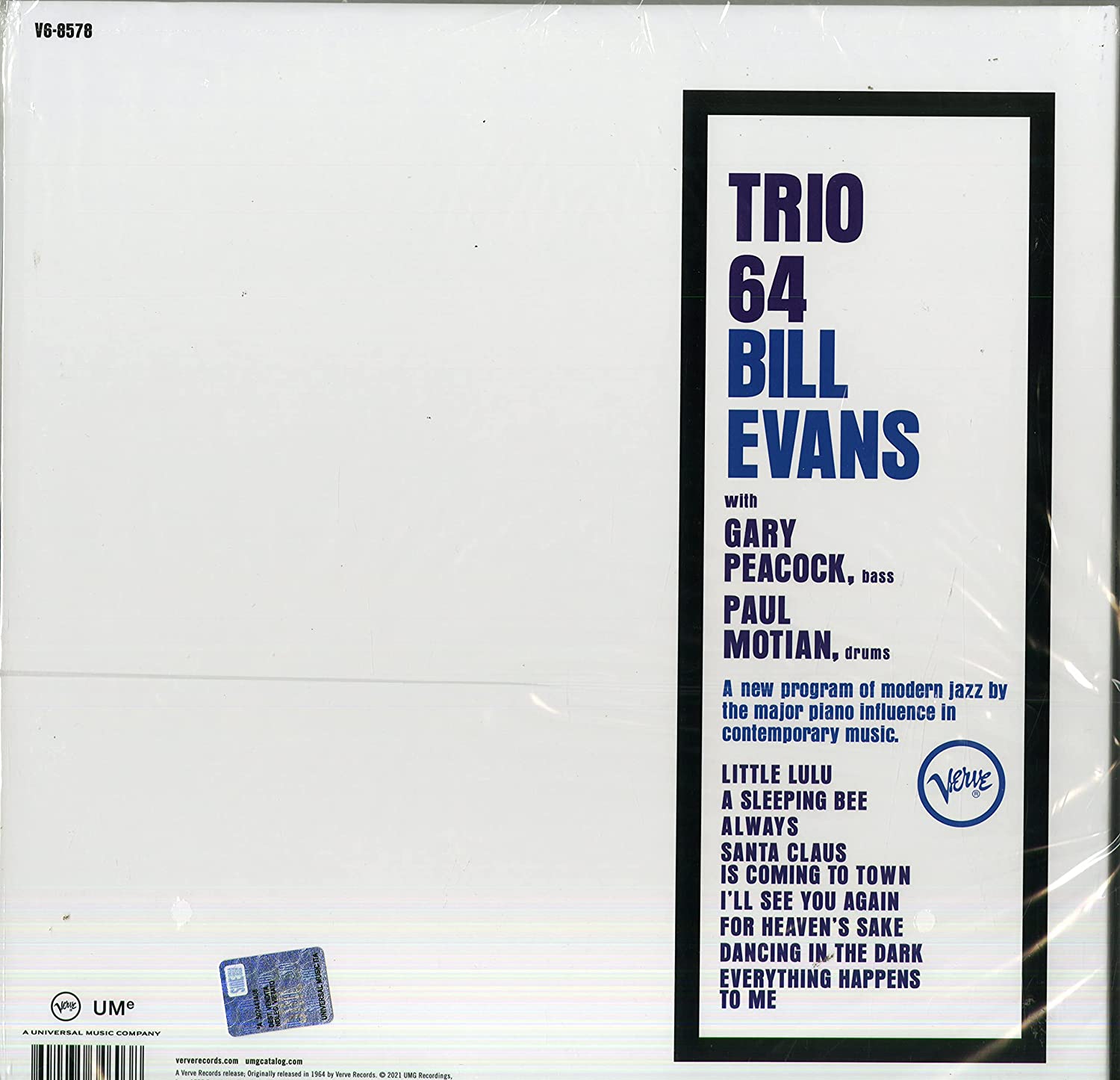BILL EVANS - TRIO '64 (VERVE ACOUSTIC SOUNDS SERIES)